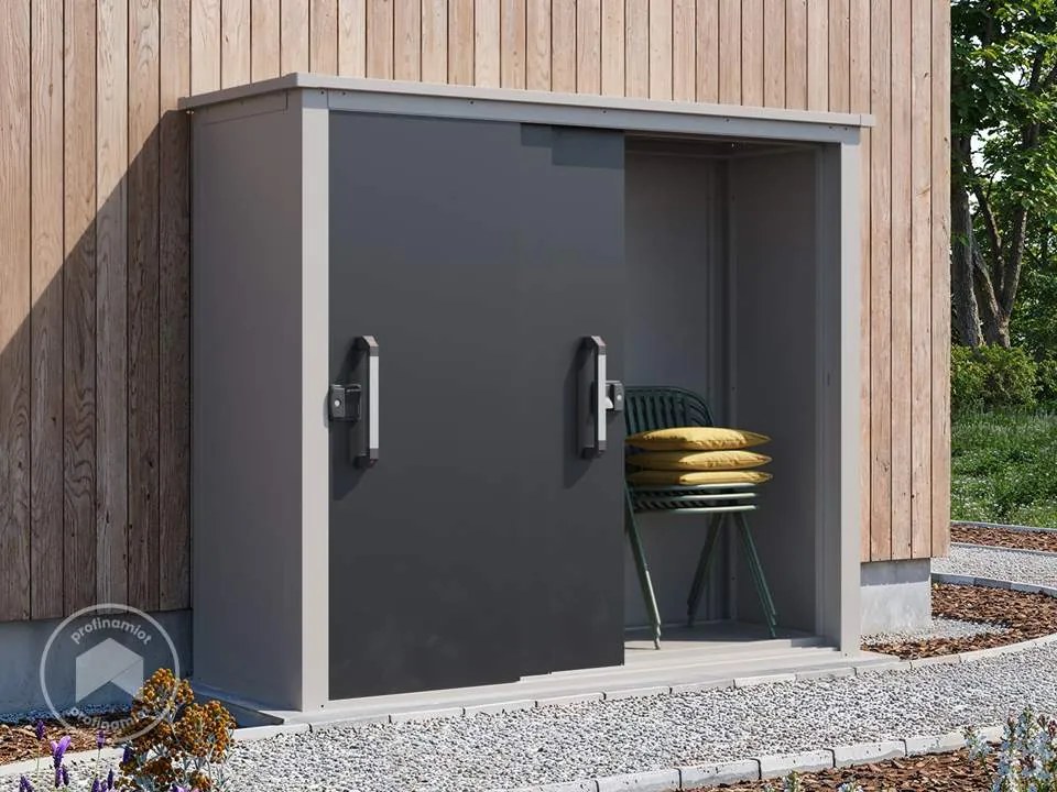 PRIMEYARD 210 x 78 cm Szafa ogrodowa XL, białe aluminium - (GFPV01163)