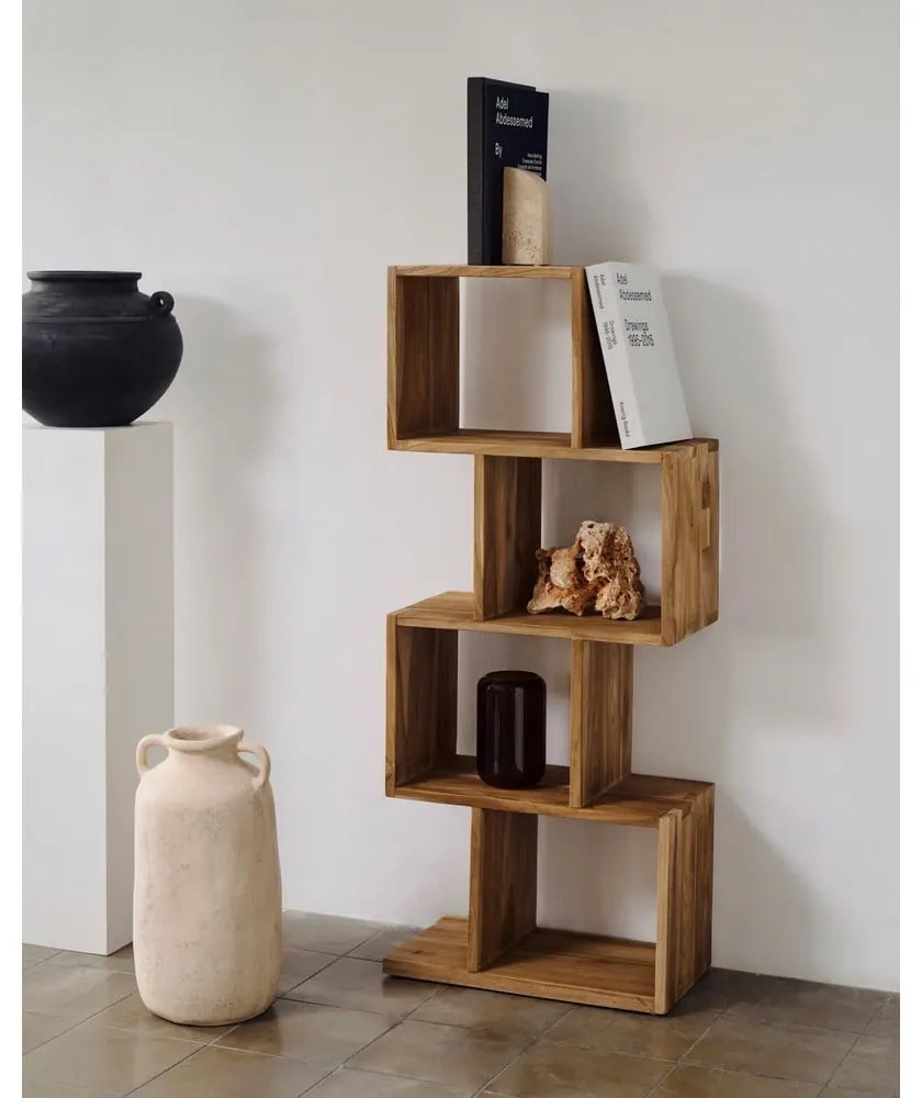 Regał z litego drewna tekowego w naturalnym kolorze 55x132x30 cm Aroba – Kave Home