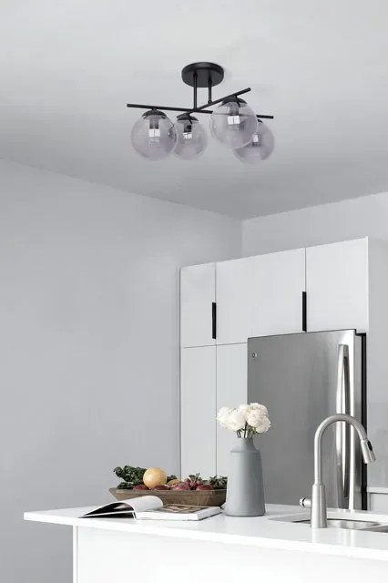 Nowoczesna grafitowa lampa sufitowa P7-C54