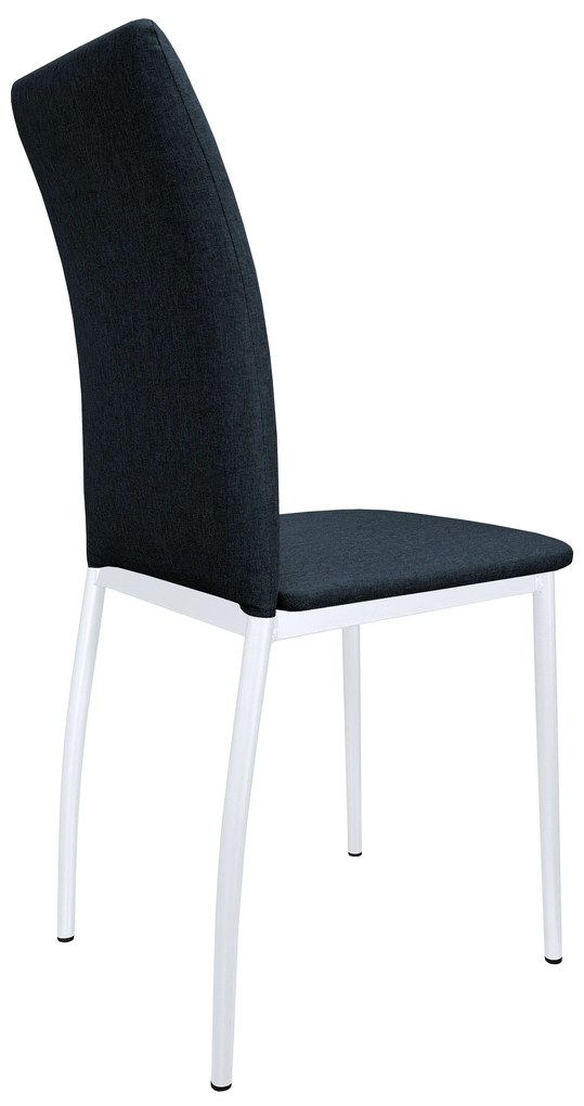 Krzesło tapicerowane ALAN stelaż biały Sawana 80