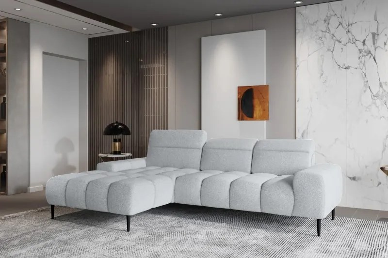 Narożnik GIANO S układ L Lewostronny z elektryczną regulacją siedziska w ktaninie AUSTIN 17 WERSAL