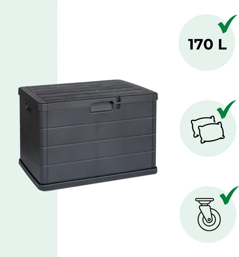 Pojemnik do przechowywania BETA, 170L, 78x55x52cm, antracytowa I.P.A.E-Progarden