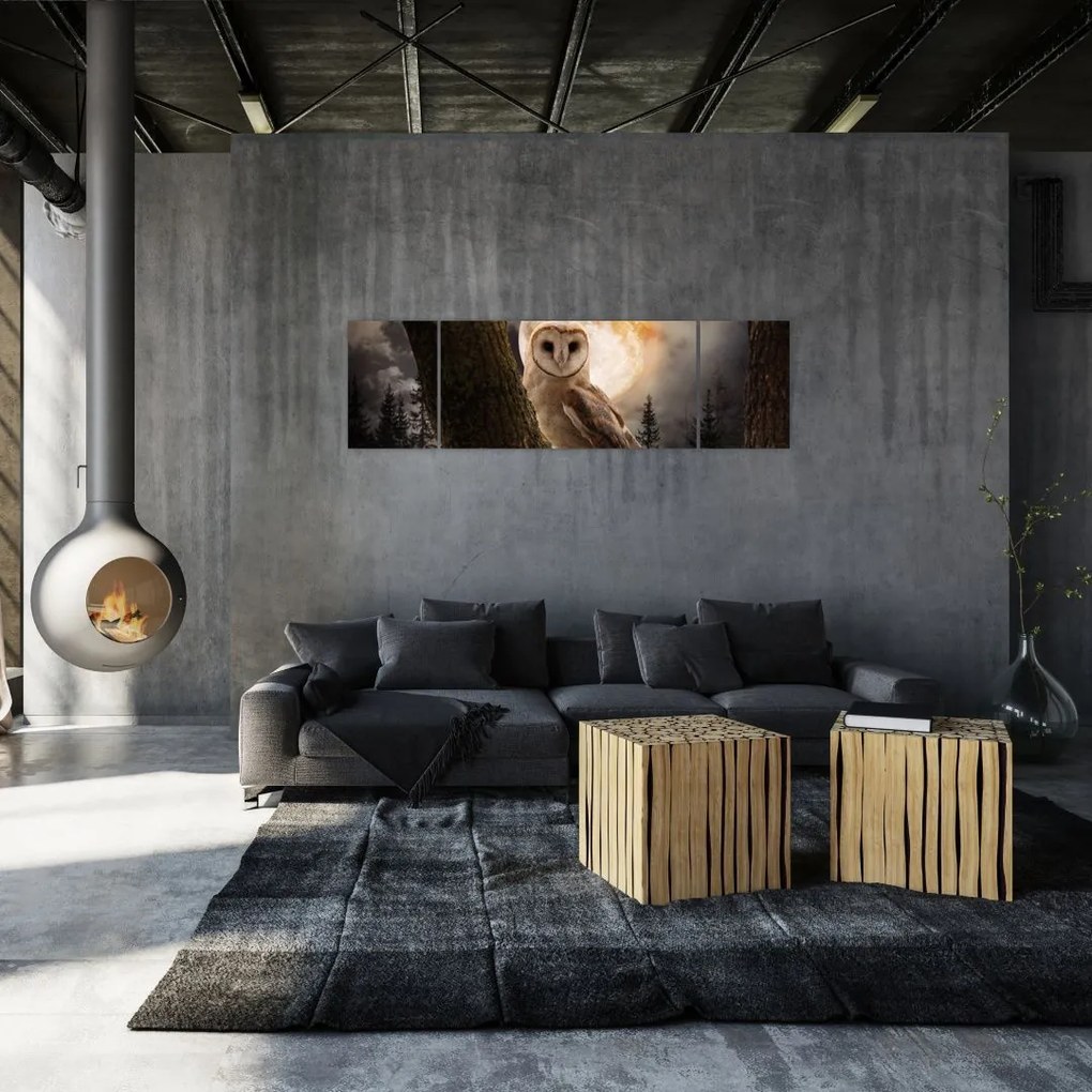 Obraz sowy palonej (170x50 cm)