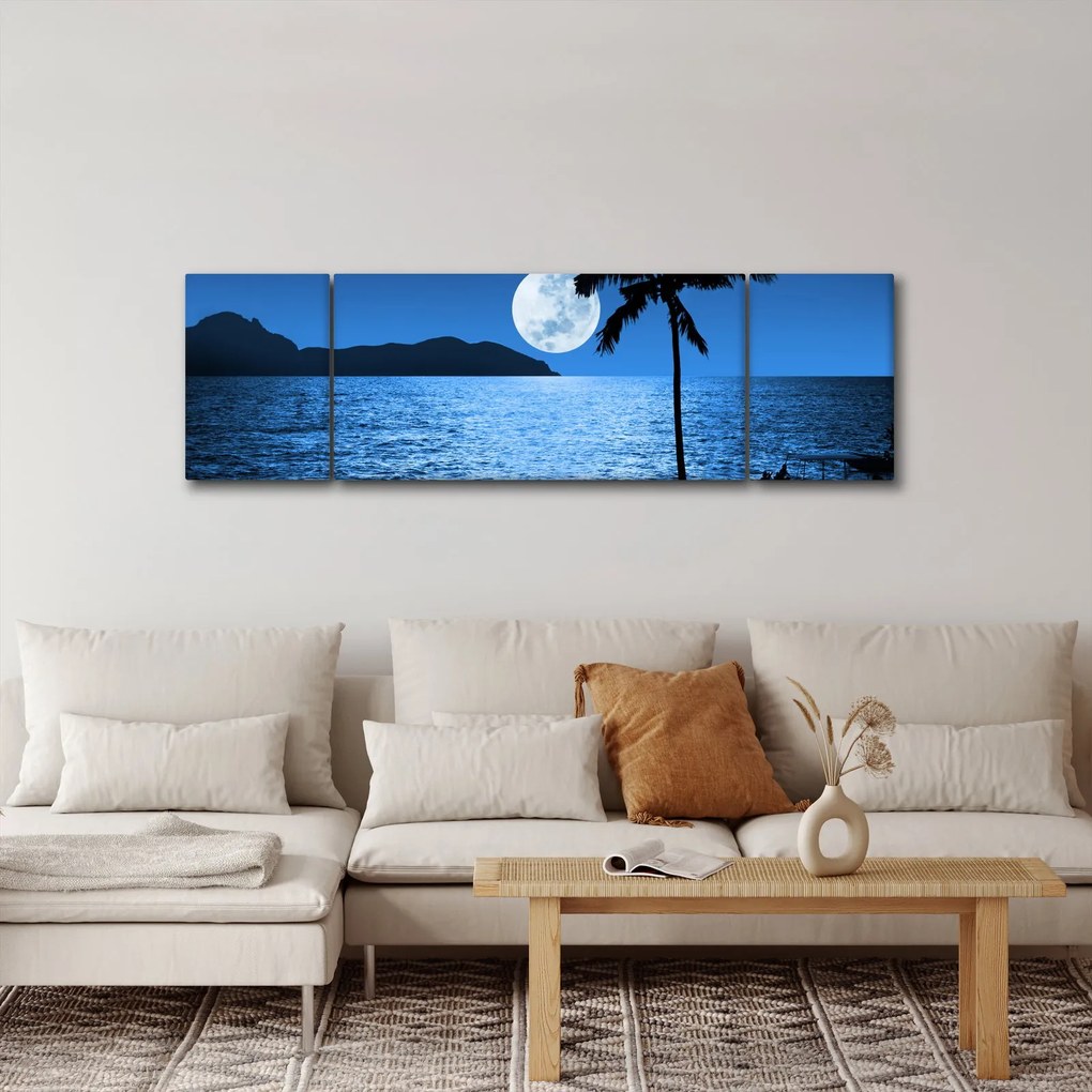 Obraz - Księżyc nad poziomem morza (170x50 cm)