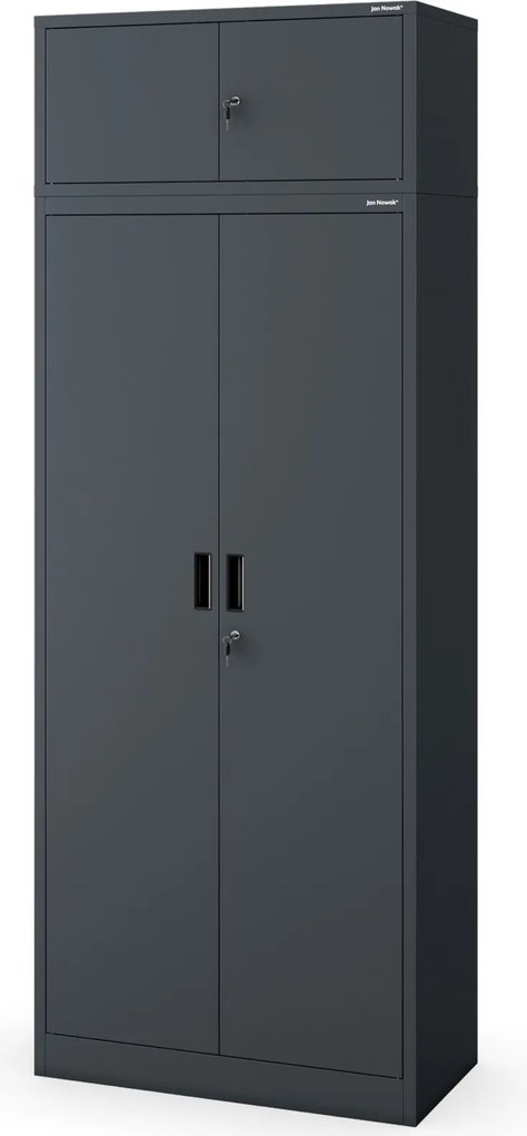 Szafa biurowa na dokumenty Jan Compact 80x40x175 cm, kolor antracytowy