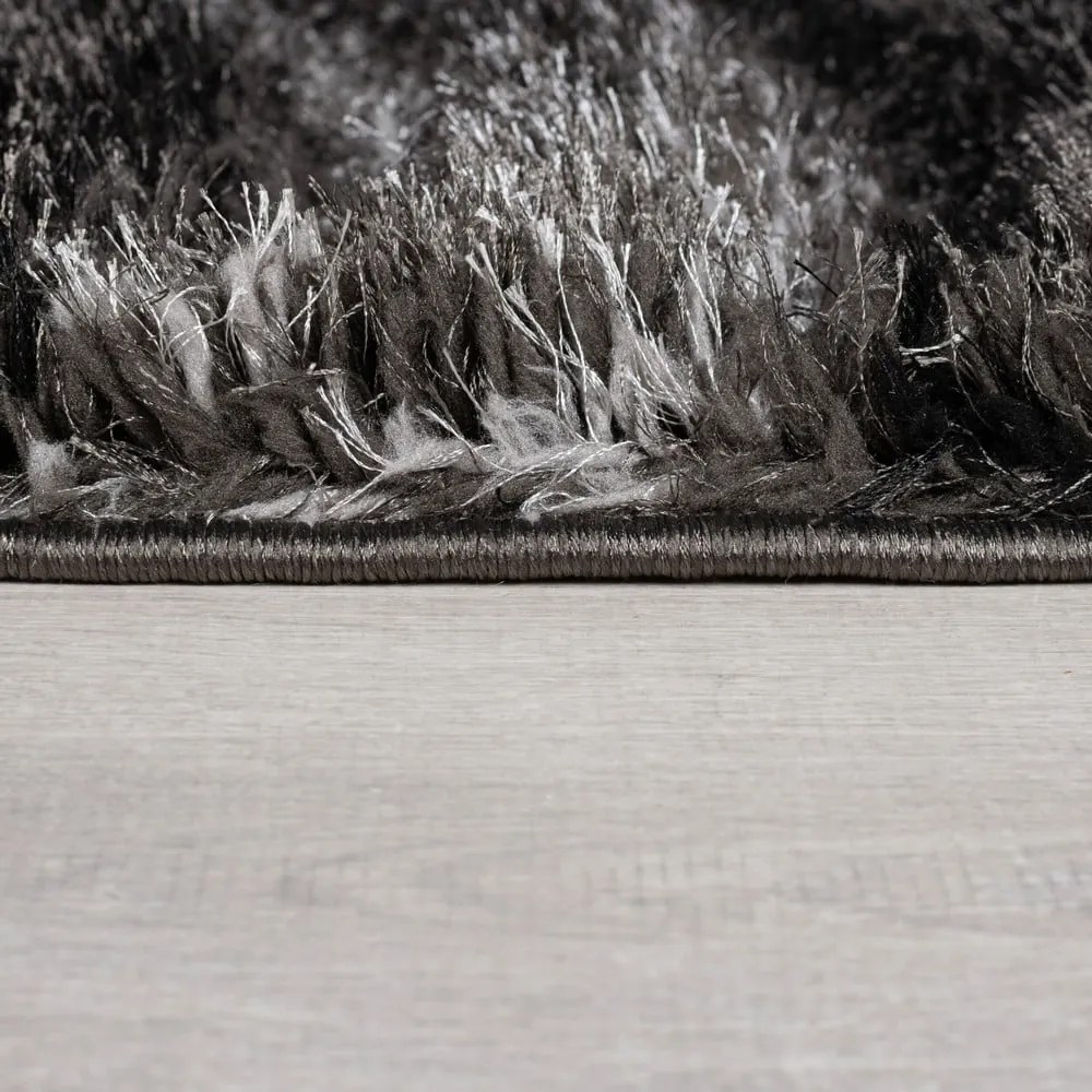 Czarno-szary dywan tkany ręcznie z włókien z reyklingu 200x290 cm Velvet – Flair Rugs