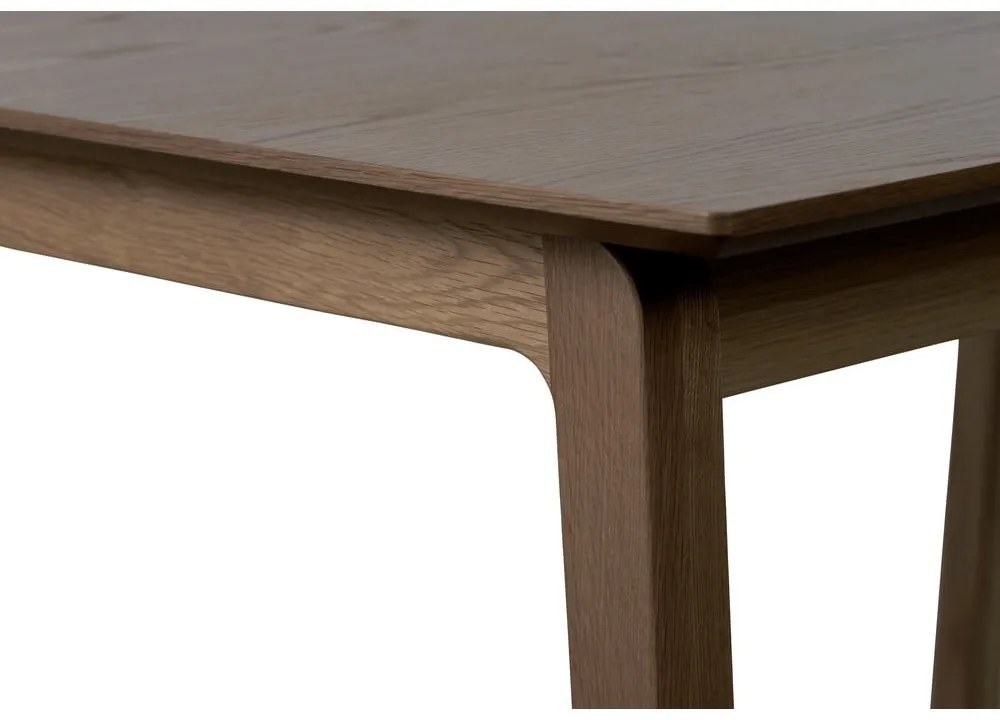 Brązowy rozkładany stół z blatem w dekorze dębu 95x200 cm Bari – Unique Furniture