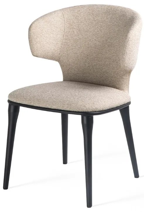 Stylowe krzesło do jadalni Serene, miękka beżowa tkanina, wygoda, solidne wykonanie, idealne do wnętrz z charakterem.