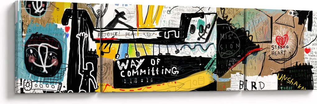 Obraz - Graffiti (170x50 cm)