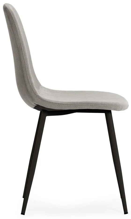 Jasnoszare tapicerowane krzesła zestaw 4 szt. Minka – Marckeric