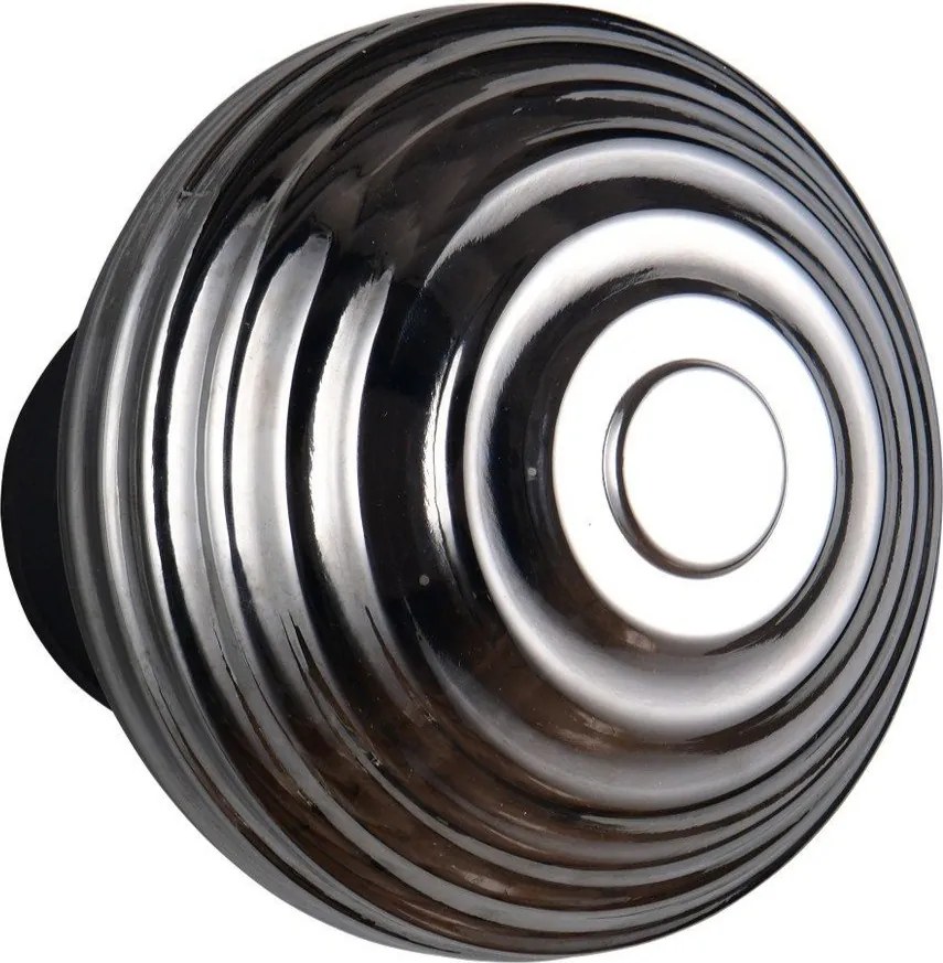 Ciemnoszary szklany kinkiet LED na USB ø 15,5 cm Earl – Reality