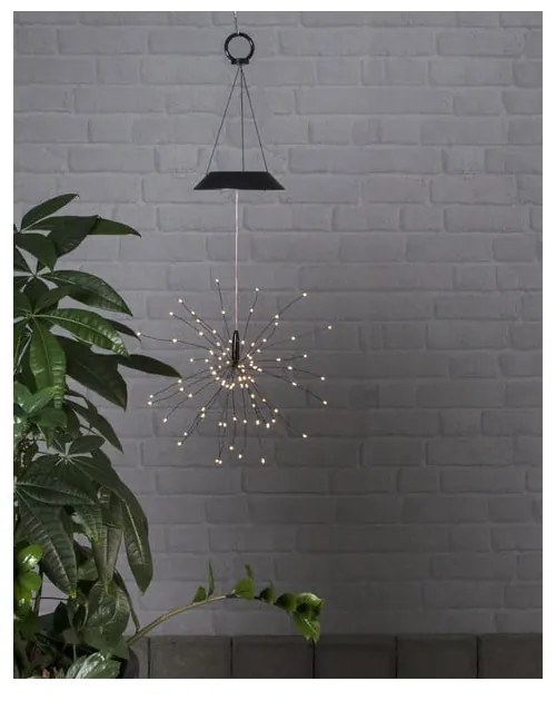 Ogrodowa lampa solarna LED z białymi diodami Star Trading Firework, wys. 50 cm