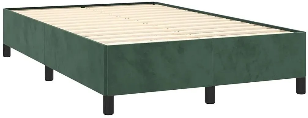 Niskie zielone łóżko z aksamitną tapicerką 120x190 C4-B17