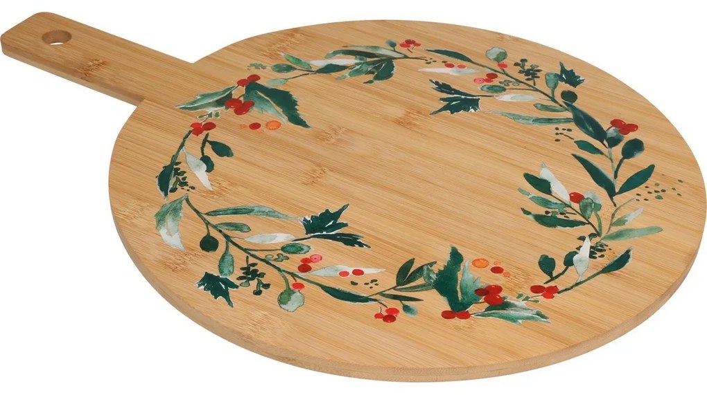 Świąteczna deska do serwowania z bambusa Wieniec I