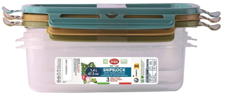 Pojemniki na żywność 3 szt. Snipslock – Snips