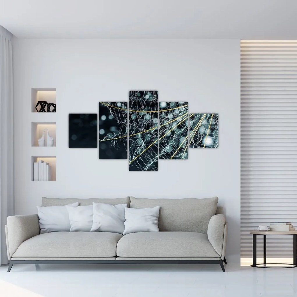 Obraz - Kwiat z pajęczyną (125x70 cm)