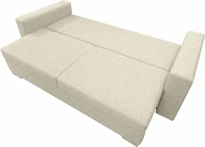 Sofa z Funkcją Spania DRAVOS Kremowa Japandi