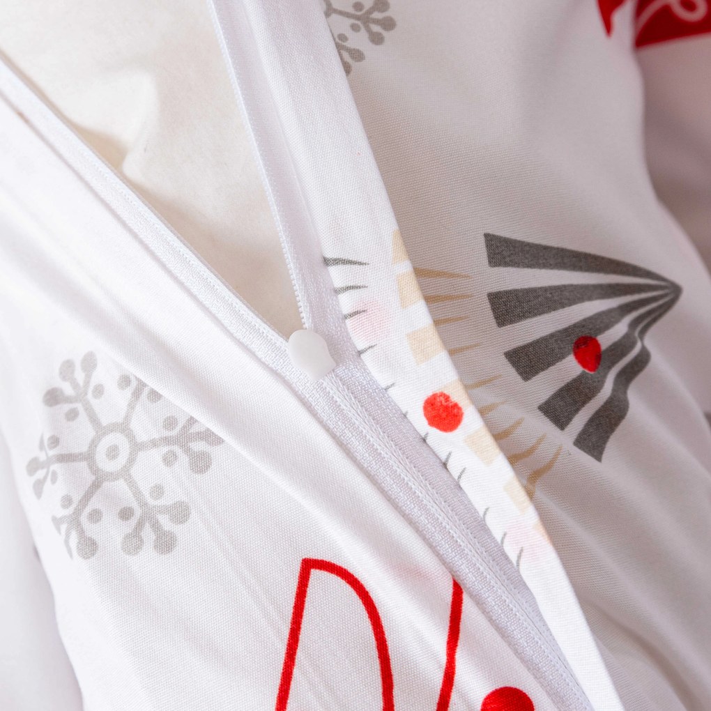 PrzytulneMieszkanie.pl PrzytulneMieszkanie.pl Pościel z mikrofibry JINGLE biała Rozmiar pościeli: 70 x 90 cm | 140 x 220 cm