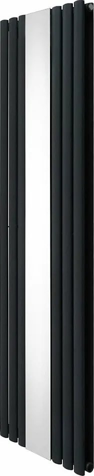 Owalny grzejnik lustrzany - 1800 mm x 500 mm - antracytowy szary
