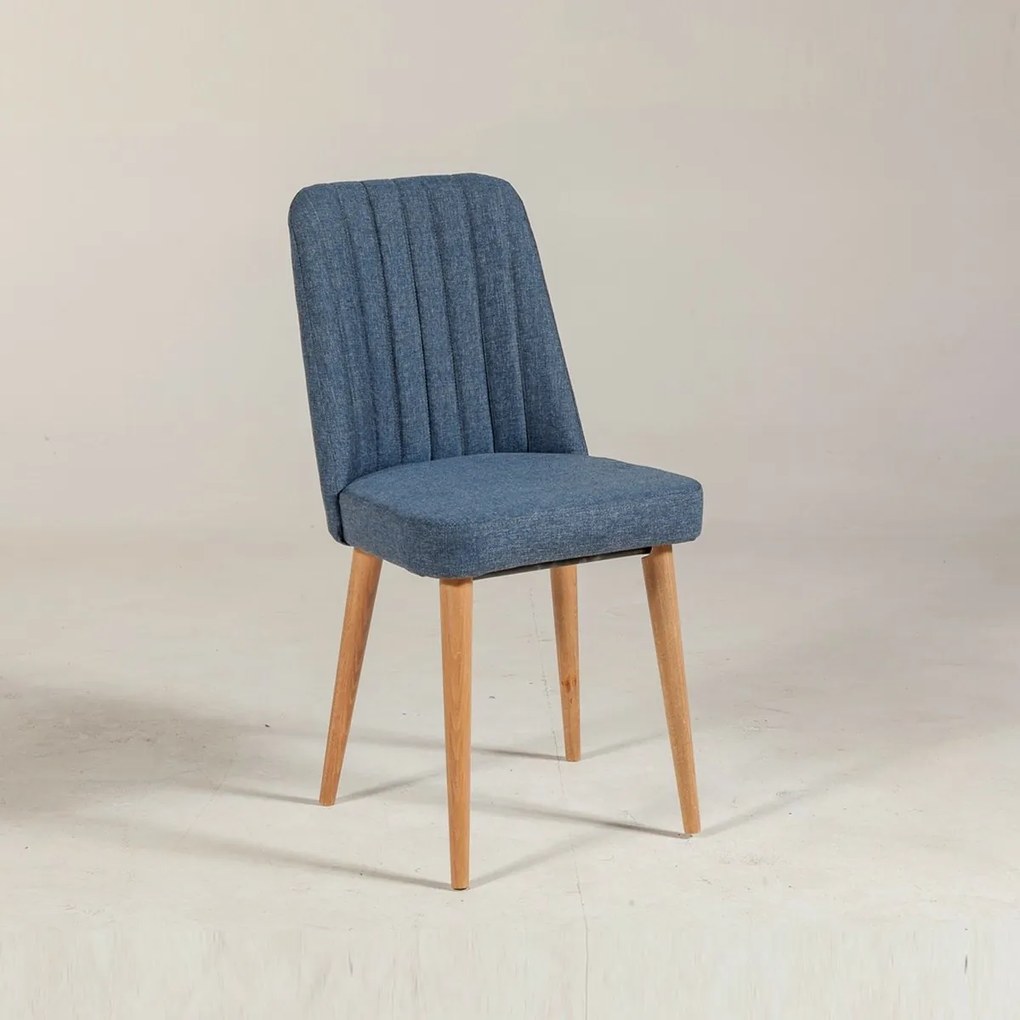 Krzesło do jadalni Vina Dark Blue and AtlanticPine