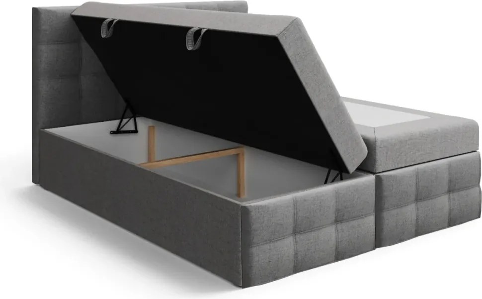 Łóżko kontynentalne Ewora 3 - Powierzchnia spania: 140x145 cm