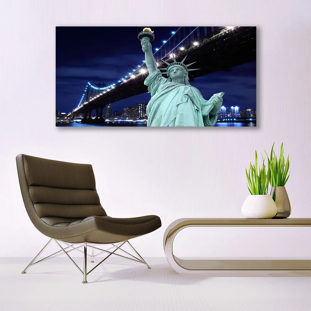 Zdjęcie na płótnie Nowojorski Most i Wolność