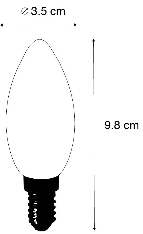 Zestaw 5 żarówek LED E14 B35 przezroczysta 2,2W 470 lm 2700K