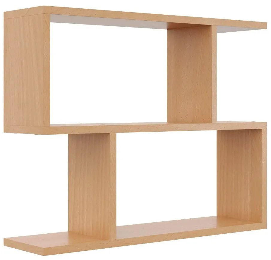 Minimalistyczna półka ścienna w kolorze buk - Keller