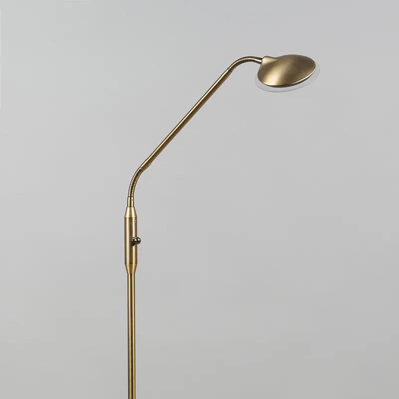 Nowoczesna brązowa lampa podłogowa z diodą LED - Eva