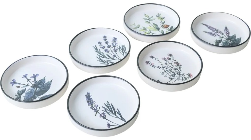 Zestaw 6 misek kamionkowych Herbal 14 cm