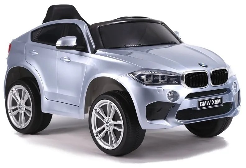 Auto na akumulator bmw x6 srebrny lakierowany