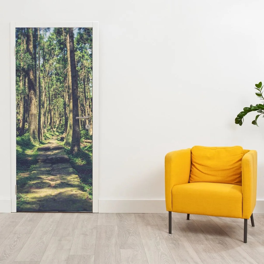 Fototapeta na drzwi - Ścieżka wśród drzew (95x205cm)