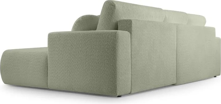 Narożnik VELO wolnostojący układ L strona Lewa z funkcją spania w tkaninie Coral 55