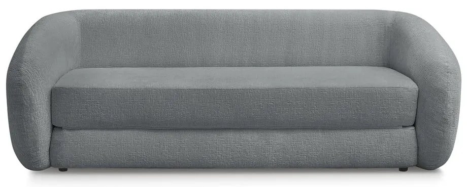 Ciemnoszara rozkładana sofa z tkaniny szenilowej 228 cm Neyo – Bobochic Paris
