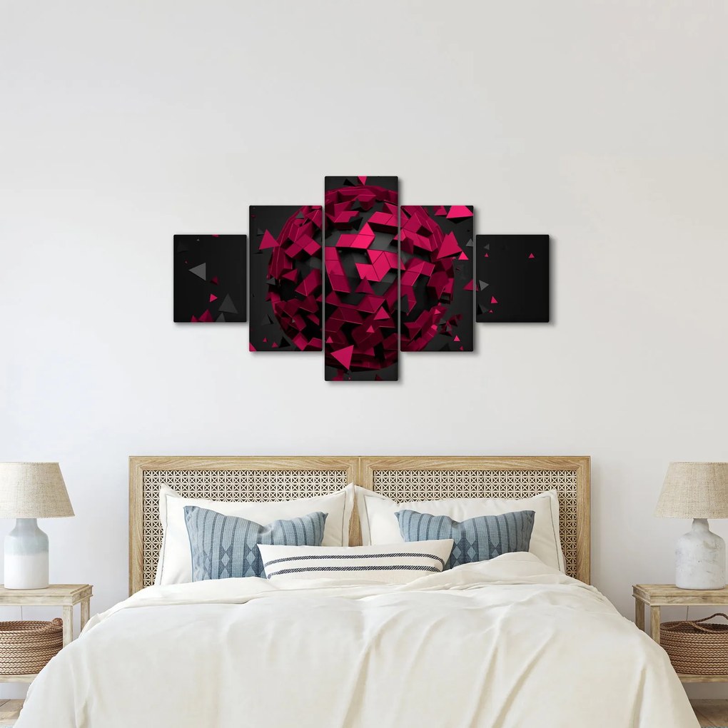 Obraz abstrakcji 3D (125x70 cm)
