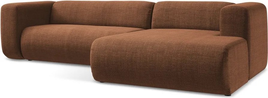 Narożnik (prawostronny/z szezlongiem) w kolorze terakoty Ekahi – Makamii