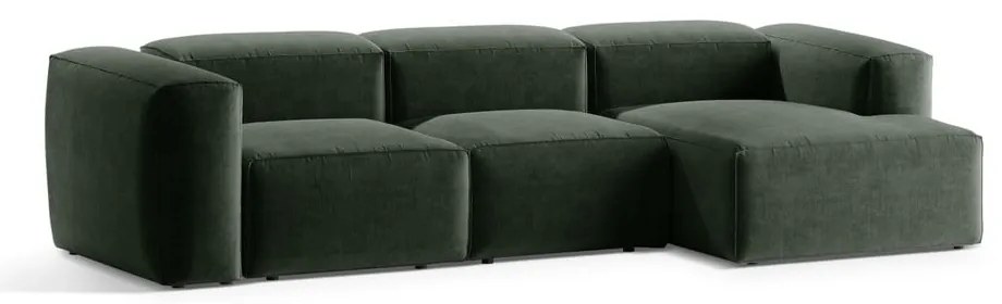 Zielony narożnik (prawostronny/z szezlongiem) Bergamo – Cosmopolitan Design