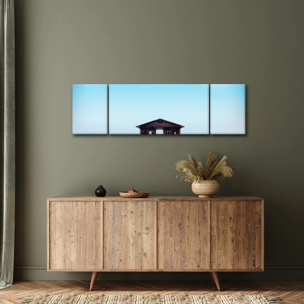 Obraz domu nad morzem (170x50 cm)
