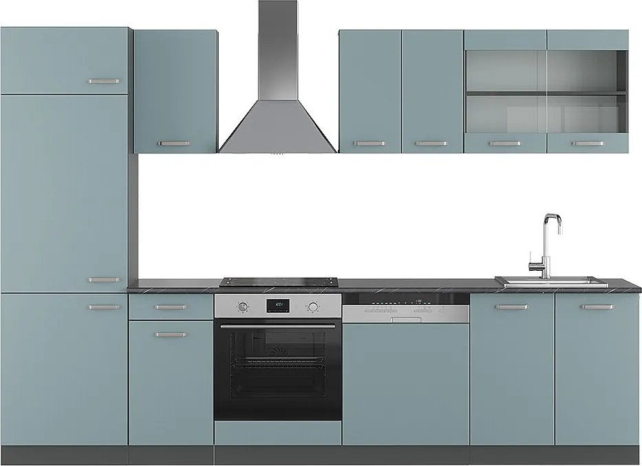 Aneks kuchenny niebiesko-szary/antracytowy 300x60x81.6 r-line