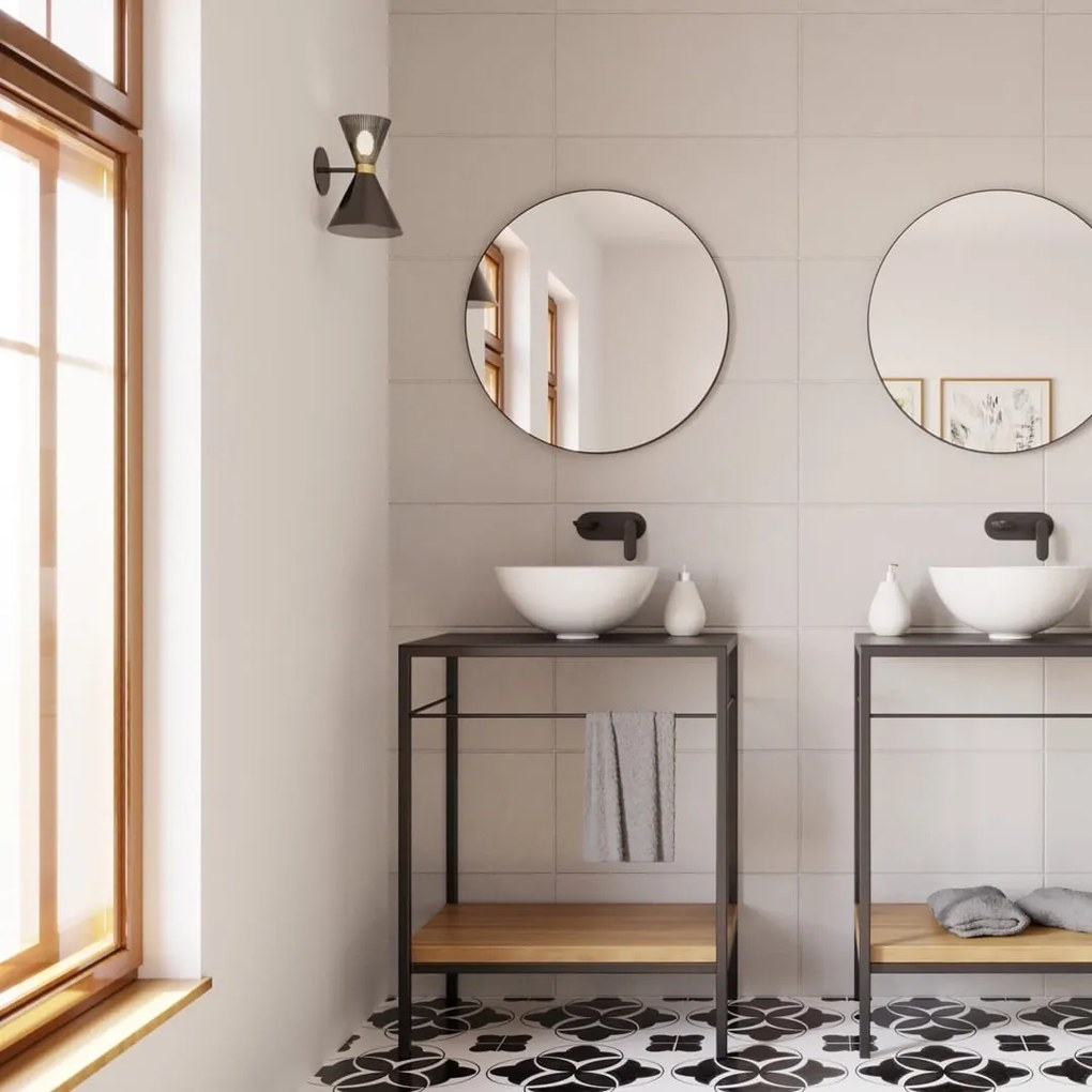 Bateria umywalkowa podtynkowa czarna CONCEPCION black