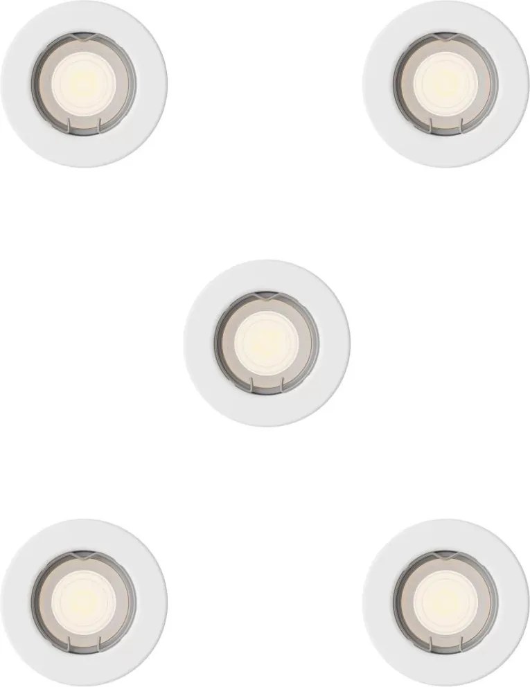 Philips - ZESTAW 5x Oprawa sufitowa wpuszczana PERIDOT 1xGU10/7W/230V biała