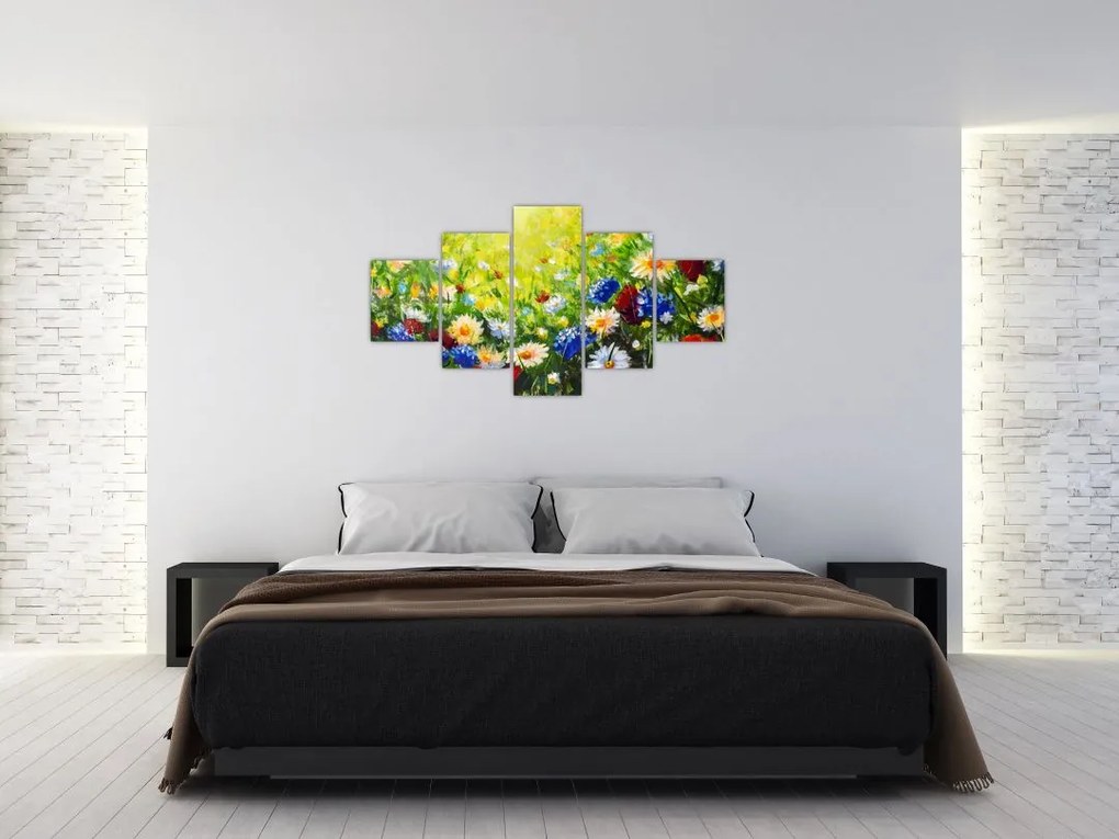 Obraz dzikich kwiatów (125x70 cm)