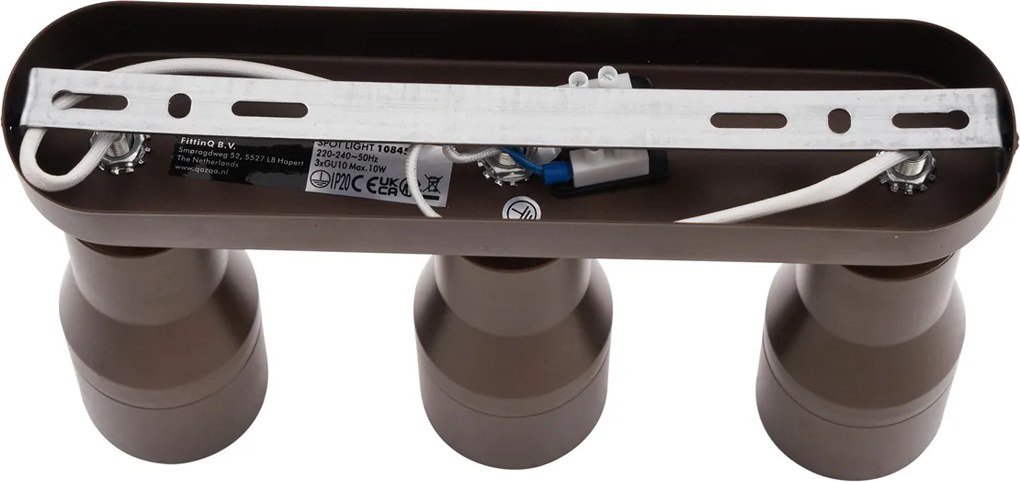 Okrągły reflektor sufitowy w kolorze ciemnego brązu GU10 50 mm 3-punktowy - Stanley