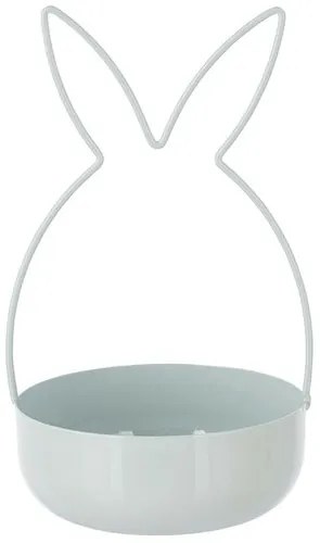 Altom Wielkanocna metalowa miska z uchwytami, 11 x10 x 19 cm, miętowa