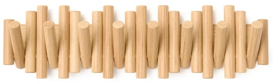 Wieszak ścienny z litego drewna sosnowego w naturalnym kolorze 61 cm Picket – Umbra