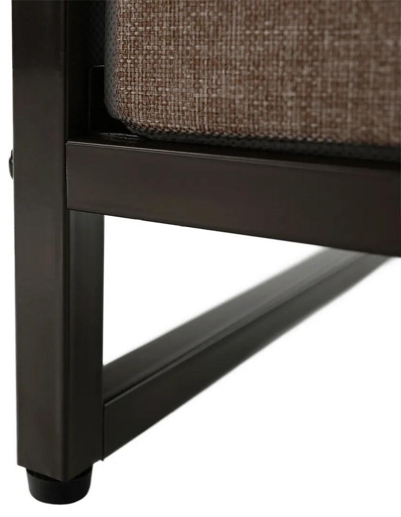 Komoda z szufladami z tkaniny HAZEL TYP 2, brązowy, M