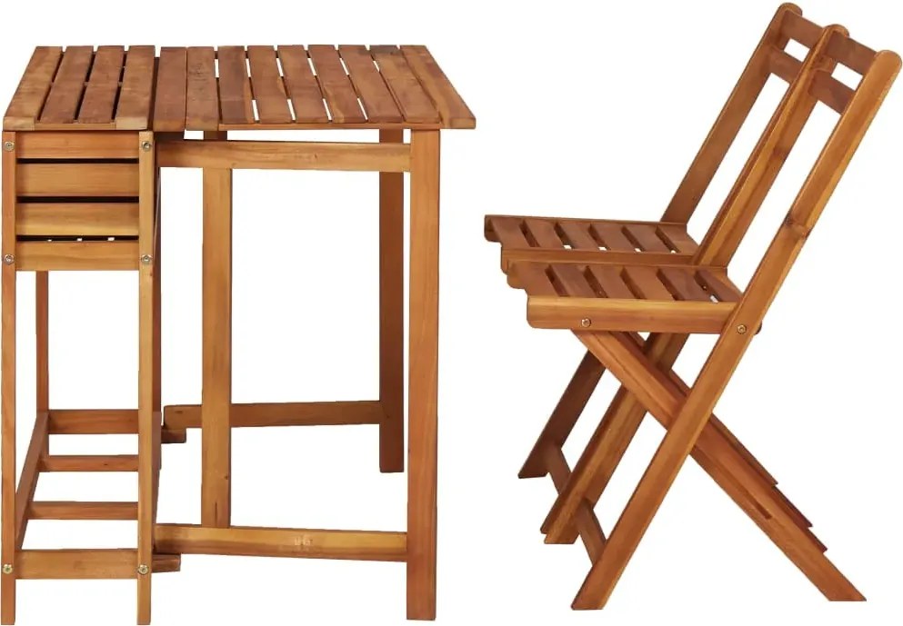 Drewniany stół i krzesła ogrodowe - Alfred