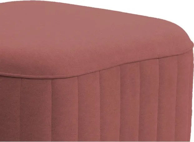 Pufa LAREN w kolorze burgundowym w tkaninie CASTEL 59