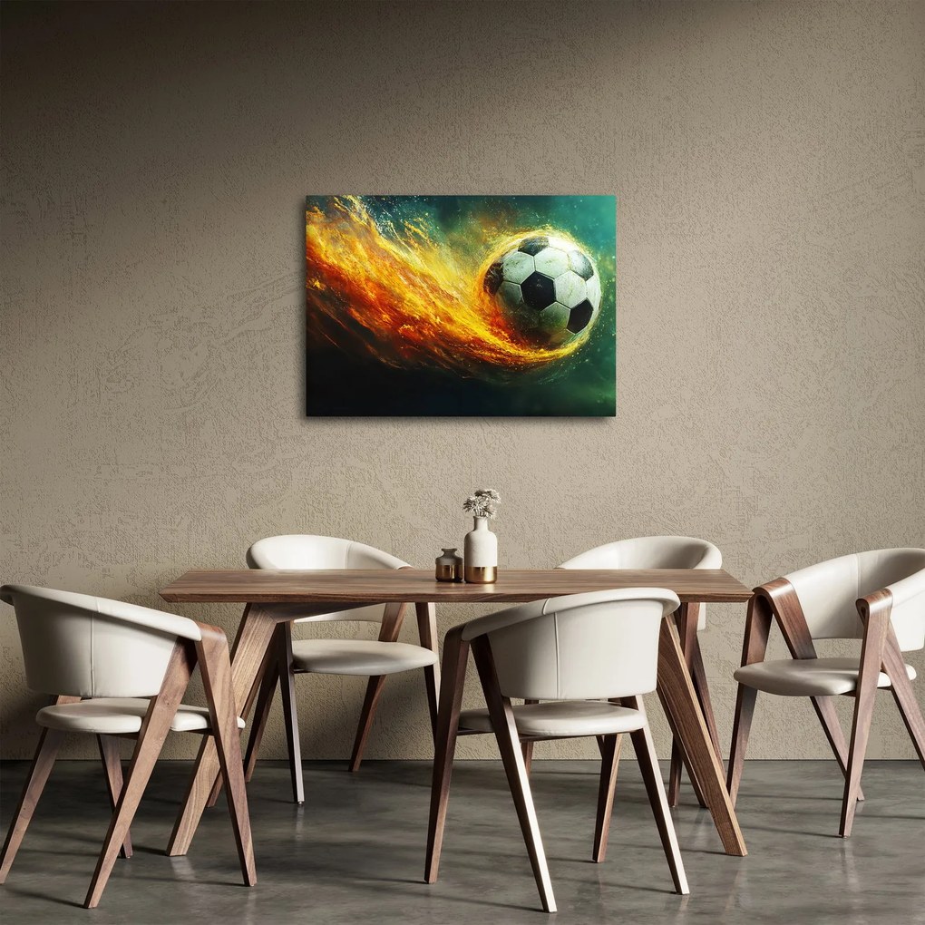 Obraz - Piłka nożna w locie (70x50 cm)