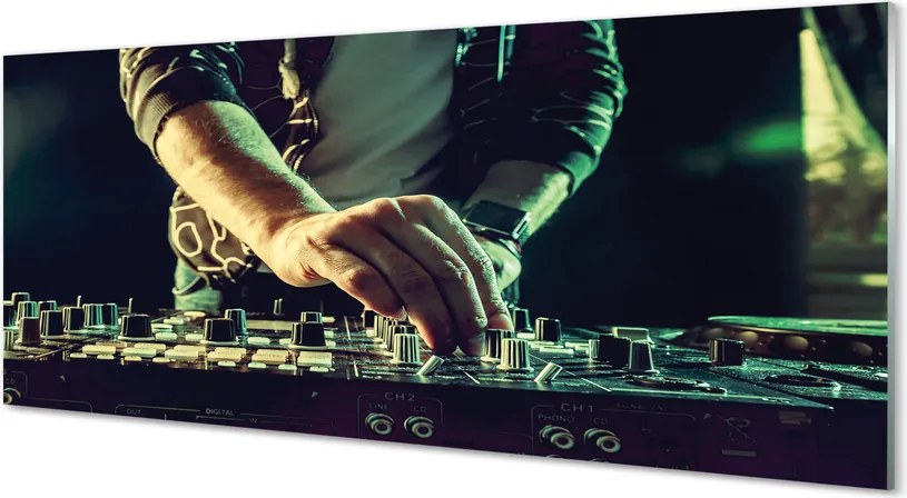 Panel szklany do Kuchni Sprzęt DJ-a i Słuchawki